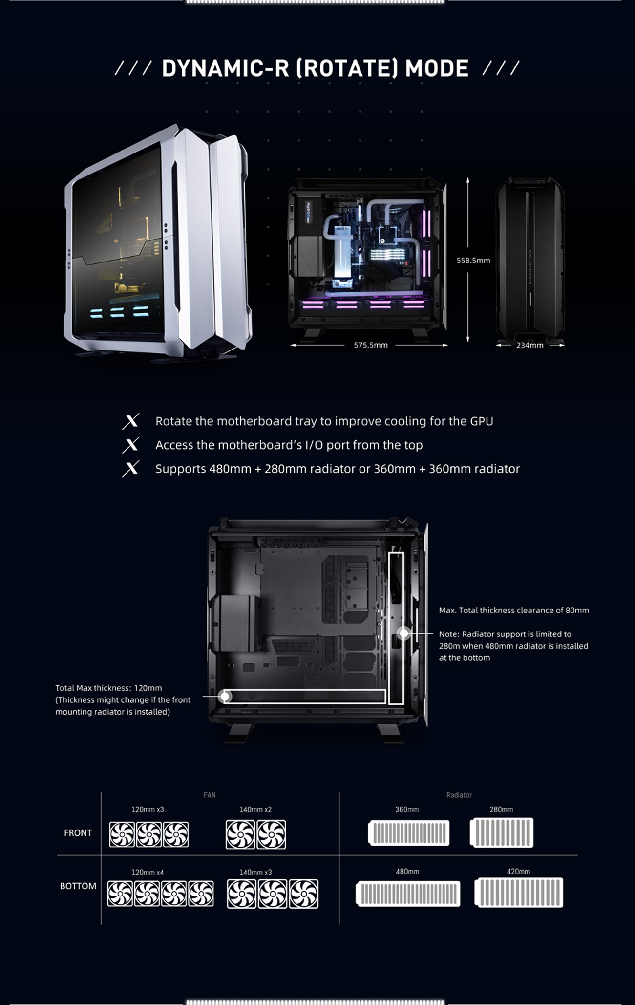 LIAN LI Odyssey X Silver Tempered Glass on the Left and Right